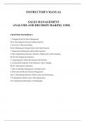 Solutions Manual For Sales Management, Analysis and Decision Making, Thomas Ingram, LaForge, Williams