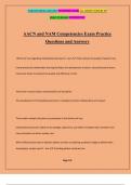 AACN and NAM Competencies Exam Practice Questions and Answers