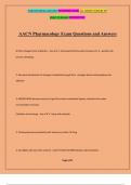 AACN Pharmacology Exam Questions and Answers