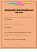 DrexelNURS549 Pulmonary Drugs Exam Study Guide