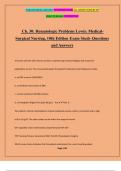 Ch. 30: Hematologic Problems Lewis: Medical- Surgical Nursing, 10th Edition Exam Study Questions and Answers