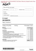 ACTUAL AQA A LEVEL -BUSINESS 7132 / 2 PAPER 3 BUSINESS 1 MERGED QUESTION PAPER +MARKING SCHEME 