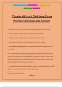 Chapter 48 Lewis Med Surg Exam Practice Questions and Answers