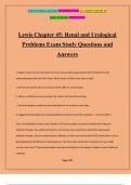 Lewis Chapter 45: Renal and Urological Problems Exam Study Questions and Answers