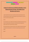 Chapter 59: Dementia and Delirium Harding: Lewis's Medical-Surgical Nursing, 11th Edition Exam Questions and Answers