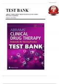 Test Bank For Abrams’ Clinical Drug Therapy Rationales for Nursing Practice 12th Edition Geralyn Frandsen, Complete Chapters 1 - 16, Updated Newest Version