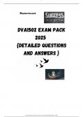 DVA1502 EXAM PACK 2025  {DETAILED QUESTIONS AND ANSWERS }