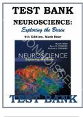 Test Bank For Neuroscience: Exploring the Brain, Enhanced Edition 4th Edition By Mark Bear; Barry Connors; Michael A. Paradiso