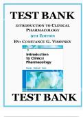 Test Bank for Introduction to Clinical Pharmacology 9th Edition by Visovsky