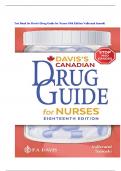 Test Bank for Davis's Drug Guide for Nurses 18th Edition Vallerand Sanoski