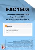 FAC1503 Assignment 6 (COMPLETE ANSWERS) Semester 2 2024 - DUE 24 October 2024