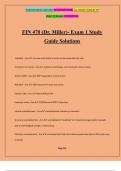 FIN 470 (Dr. Miller)- Exam 1 Study Guide Solutions