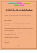 FIN 4120 Test 1 Study Guide Solutions