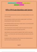 FINA 470 Exam Questions and Answrs