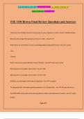 FSE 1150 Brown Final Review Questions and Answers