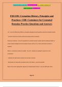 FSE1150- Cremation History, Principles and Practices- CH8- Containers for Cremated Remains Practice Questions and Answers