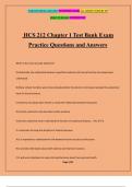 HCS 212 Chapter 1 Test Bank Exam Practice Questions and Answers