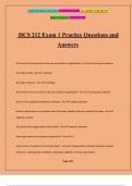 HCS 212 Exam 1 Practice Questions and Answers