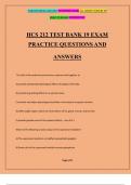 HCS 212 TEST BANK 19 EXAM PRACTICE QUESTIONS AND ANSWERS