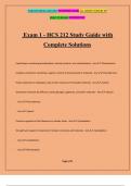 Exam 1 - HCS 212 Study Guide with Complete Solutions