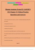  Human Anatomy Exam #2- UoM HCS 212-Chapter 13- Deleon Practice Questions and Answers