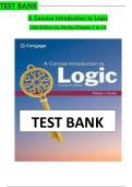 Test Bank For A Concise Introduction to Logic 14th Edition by Patrick J. Hurley Chapter 1-14