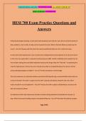 HESI 700 Exam Practice Questions and Answers