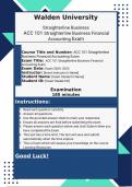 Straighterline Business 2024-2025  ACC 101 Straighterline Business Financial Accounting Comprehensive Exam Prep Study Guide Questions and Answers | 100% Pass Guaranteed | Graded A+ |