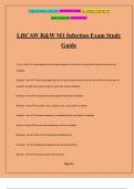 LHCAW R&W M1 Infection Exam Study Guide