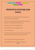 MIS430 FINAL EXAM Study Guide Solutions