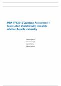 MBA-FPX5910  Capstone Assessment 1 Exam Latest Updated with complete solution; Capella University