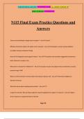 N115 Final Exam Practice Questions and Answers