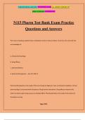 N115 Pharm Test Bank Exam Practice Questions and Answers