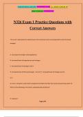 N326 Exam 1 Practice Questions with Correct Answers