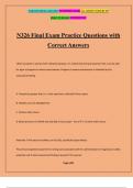 N326 Final Exam Practice Questions with Correct Answers