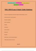 NSG 1010 Exam 4 Study Guide Solutions