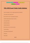 NSG 1010 Exam 5 Study Guide Solutions