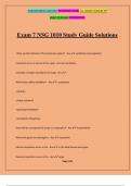 Exam 7 NSG 1010 Study Guide Solutions