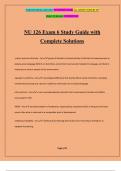 NU 126 Exam 6 Study Guide with Complete Solutions