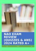 NAO EXAM REVIEW (QUIZZES & ANS) 2024 RATED A+