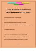 NU 308 Pediatric Nursing Variations Bushey Exam Questions and Answers