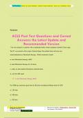 ACLS Post Test Questions and Correct  Answers the Latest Update and  Recommended Version