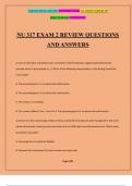 NU 317 EXAM 2 REVIEW QUESTIONS AND ANSWERS