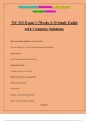 NU 334 Exam 1 (Weeks 1-3) Study Guide with Complete Solutions