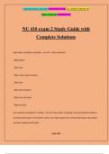 NU 410 exam 2 Study Guide with Complete Solutions