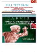 FULL TEST BANK Study Guide & Laboratory Manual for Physical Examination & Health Assessment 9th Edition by Carolyn Jarvis PhD Graded A+   