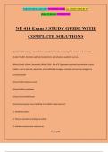 NU 414 Exam 3 STUDY GUIDE WITH COMPLETE SOLUTIONS