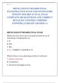 IRENE GOLD PT BOARDS FINAL  EXAM,PRACTICE EXAM AND STUDYGUIDE   NEWEST 2024-2025 ACTUAL EXAM  COMPLETE 400 QUESTIONS AND CORRECT  DETAILED ANSWERS (VERIFIED  ANSWERS) |ALREADY GRADED A+