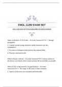 ENGL 112W EXAM SET WITH GUARANTEED ACCURATE ANSWERS