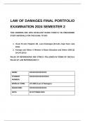 October 2024 LPL4802 Law of Damages FULL ANSWERS INCLUDING QUESTION 4 ON DRAFTING